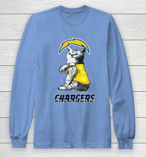 NFL Football My Cat Loves Los Angeles Chargers Long Sleeve T-Shirt 8