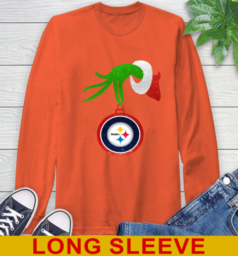 Pittsburgh Steelers Grinch Merry Christmas NFL Football Long Sleeve T-Shirt 5