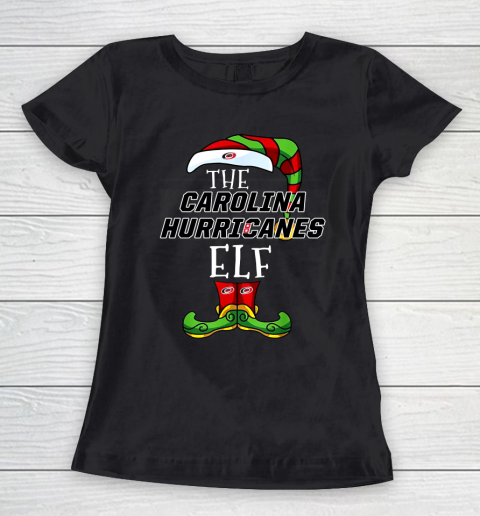 Carolina Hurricanes Christmas ELF Funny NHL Women's T-Shirt