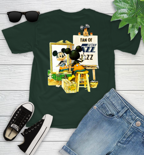 NBA Basketball Utah Jazz Mickey Drawing Shirt 97