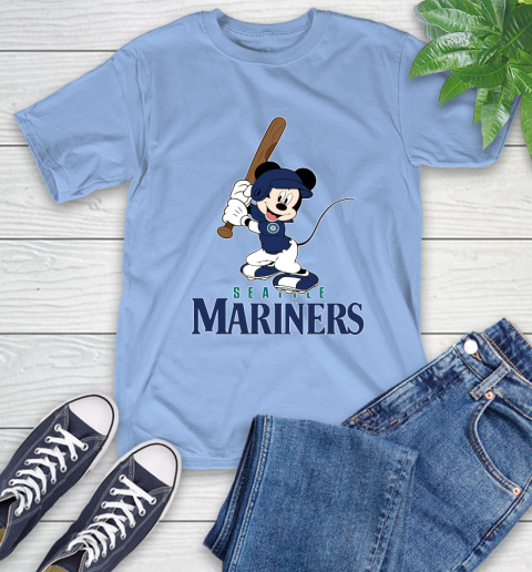 MLB Baseball Seattle Mariners Cheerful Mickey Mouse Shirt T-Shirt 12