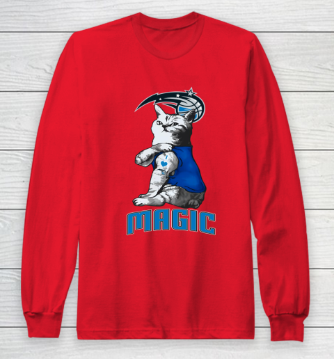 NBA Basketball My Cat Loves Orlando Magic Long Sleeve T-Shirt 7
