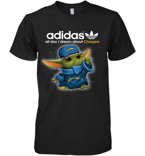 Baby Yoda Adidas All Day I Dream About Los Angeles Chargers Premium Men's T-Shirt