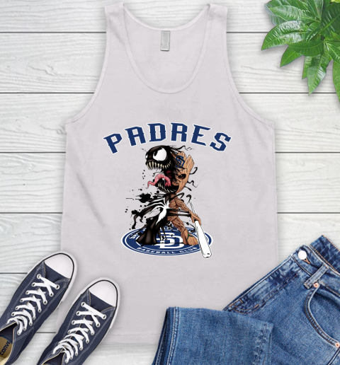 MLB San Diego Padres Baseball Venom Groot Guardians Of The Galaxy Tank Top