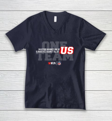 NFL End Racism Print In Front And Back V-Neck T-Shirt 2