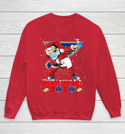 St.Louis Blues Funny Santa Claus Dabbing Christmas 2020 NHL Youth Sweatshirt 7