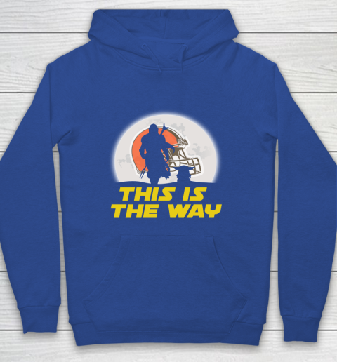 Cleveland Browns NFL Football Star Wars Yoda And Mandalorian This Is The Way Youth Hoodie 6