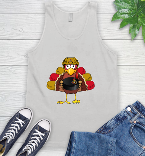 Ottawa Senators Turkey Thanksgiving Day Tank Top