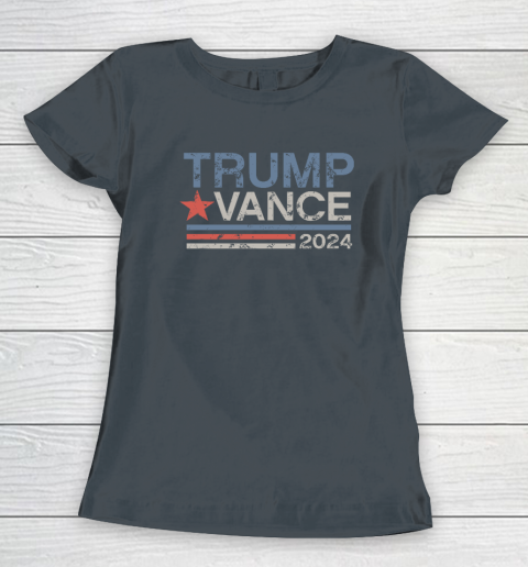 Trump Vance 2024 Retro Stripe Trump JD Vance Women's T-Shirt 3