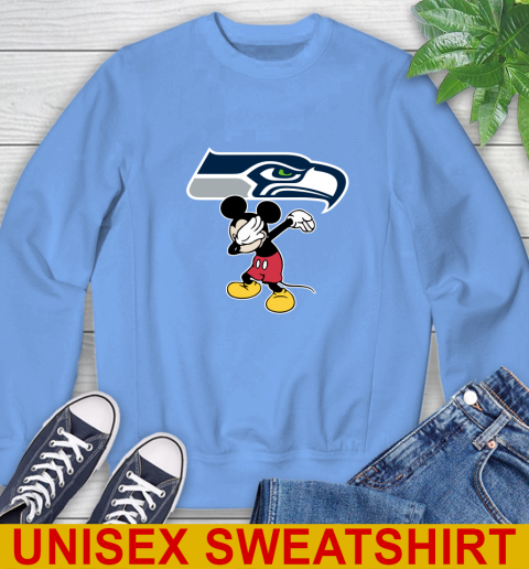 Seattle Seahawks NFL Football Dabbing Mickey Disney Sports Sweatshirt 11
