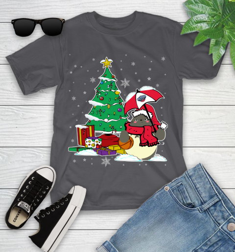 New Orleans Pelicans NBA Basketball Cute Tonari No Totoro Christmas Sports Youth T-Shirt 6