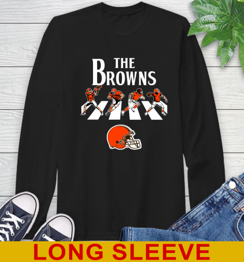 NFL Football Cleveland Browns The Beatles Rock Band Shirt Long Sleeve T-Shirt