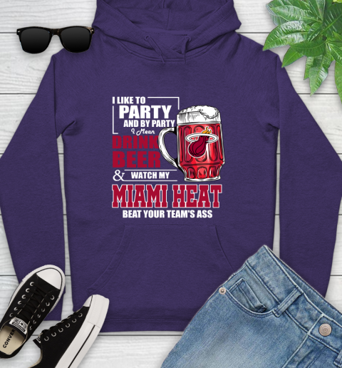 NBA Drink Beer and Watch My Miami Heat Beat Your Team's Ass Basketball Youth Hoodie 5