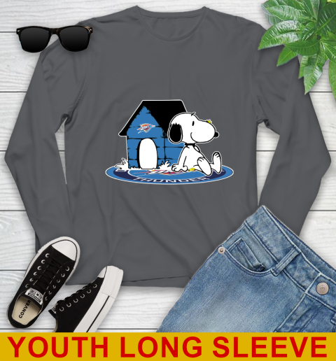 NBA Basketball Oklahoma City Thunder Snoopy The Peanuts Movie Shirt Youth Long Sleeve 9