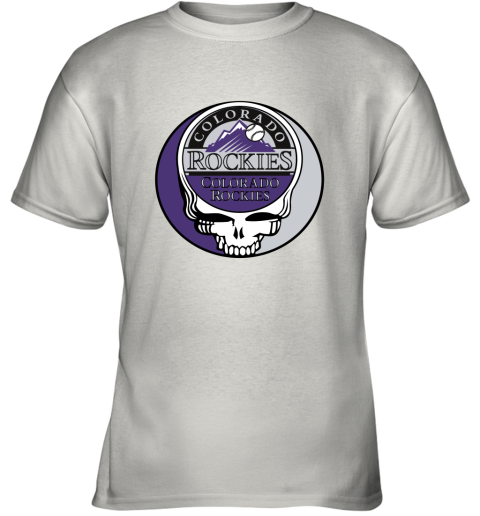 Colorado Rockies The Grateful Dead Baseball MLB Mashup Youth T-Shirt
