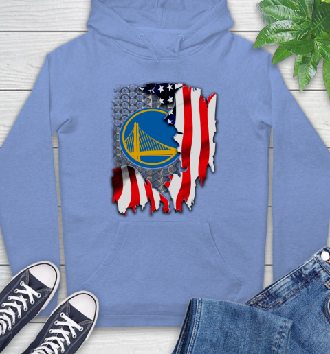 Golden State Warriors NBA Basketball American Flag Hoodie 11