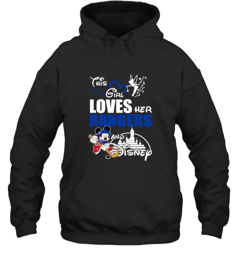 This Girl Love Her New York Rangers And Mickey Disney Hoodie