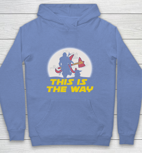 Atlanta Braves MLB Baseball Star Wars Yoda And Mandalorian This Is The Way Youth Hoodie 8