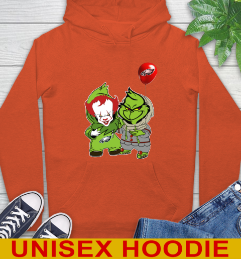 Philadelphia Eagles Baby Pennywise Grinch Christmas NFL Football Hoodie 5