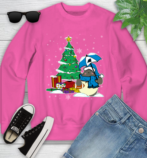 Carolina Panthers NFL Football Cute Tonari No Totoro Christmas Sports Youth Sweatshirt 6