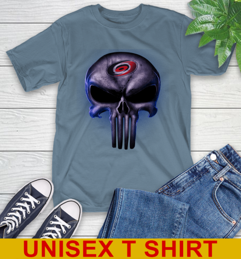 Carolina Hurricanes NHL Hockey Punisher Skull Sports T-Shirt 8