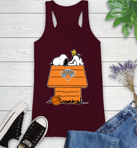 New York Knicks NBA Basketball Snoopy Woodstock The Peanuts Movie Racerback Tank 3