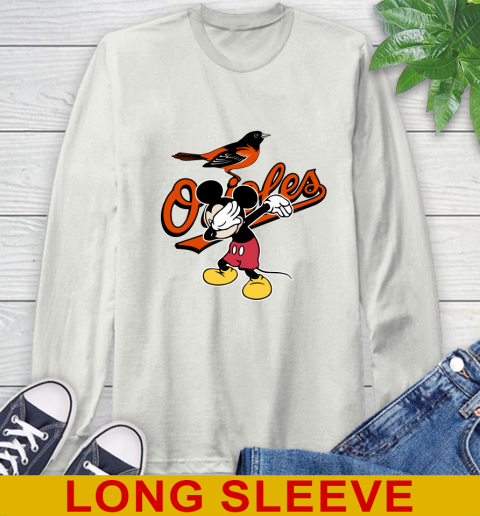 Baltimore Orioles MLB Baseball Dabbing Mickey Disney Sports Long Sleeve T-Shirt 12