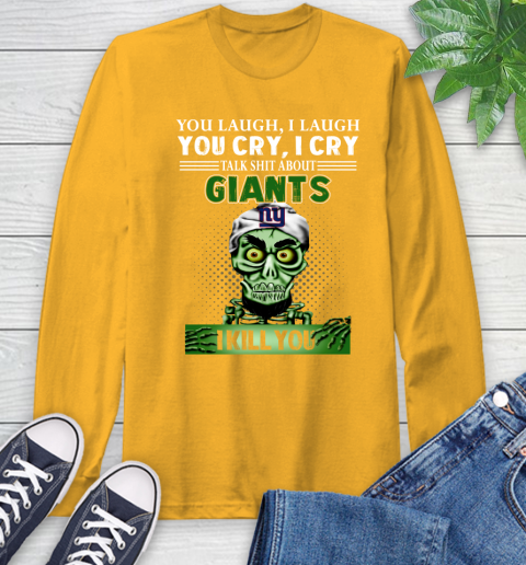 NFL Talk Shit About New York Giants I Kill You Achmed The Dead Terrorist Jeffrey Dunham Football Long Sleeve T-Shirt 2