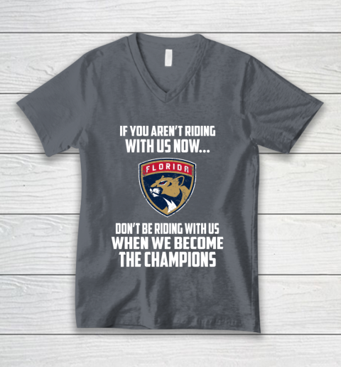 NHL Florida Panthers Hockey We Become The Champions V-Neck T-Shirt 4