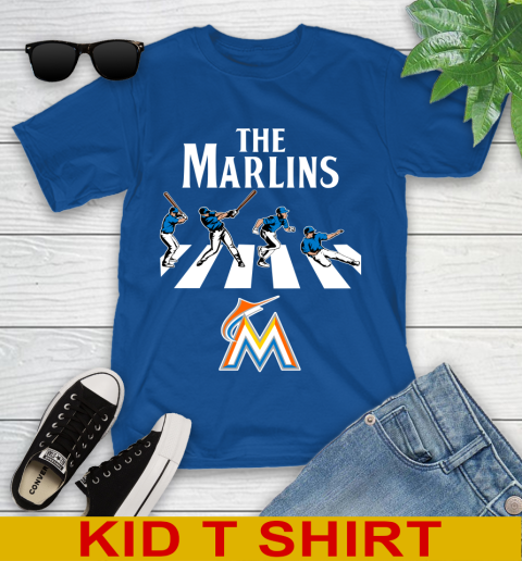 MLB Baseball Miami Marlins The Beatles Rock Band Shirt Youth T-Shirt 10