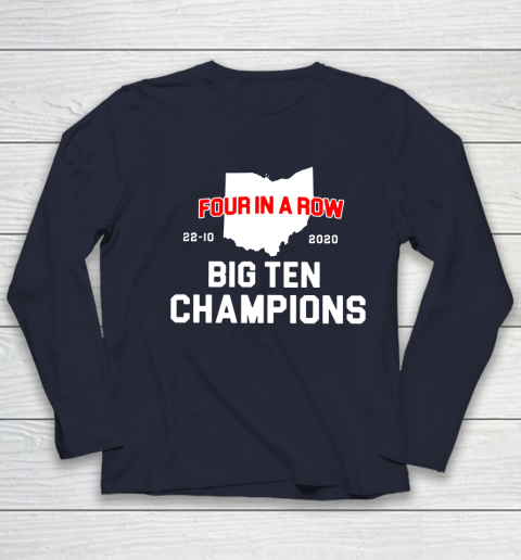Big Ten Champions Four in a Row 2020 Youth Long Sleeve 2