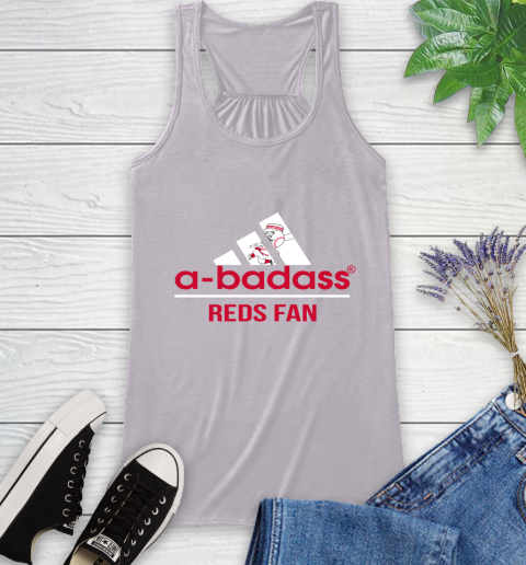 MLB A Badass Cincinnati Reds Fan Adidas Baseball Sports Racerback Tank 4