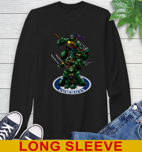 Men's Classic Teenage Mutant Ninja Turtles Long Sleeve T-Shirt in Black - Size Medium