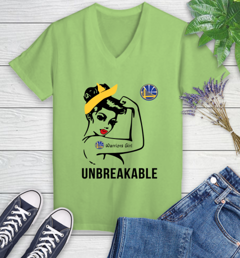 NBA Golden State Warriors Girl Unbreakable Basketball Sports Women's V-Neck T-Shirt 6