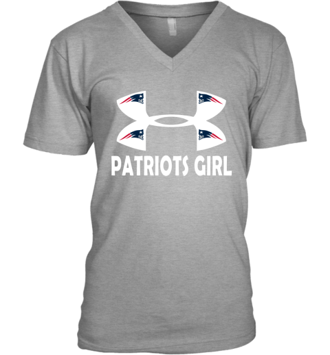NFL New England Patriots Girl Under Armour Football Sports nx8UUmwXFqj v neck unisex 8 95 151514 front sport grey