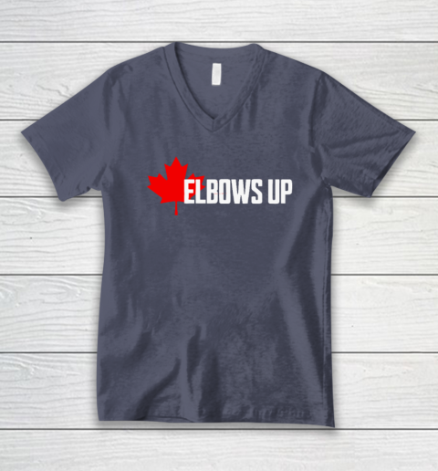 Elbows Up Canada True North Strong and Free Proud Canadian V-Neck T-Shirt 6