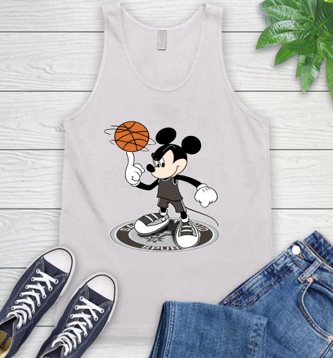 NBA Basketball San Antonio Spurs Cheerful Mickey Disney Shirt Tank Top 2