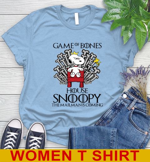 Game of bones house snoopy the mailman is coming tshirt 78