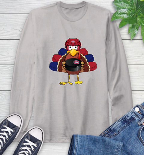 Montreal Canadiens Turkey Thanksgiving Day Long Sleeve T-Shirt 12