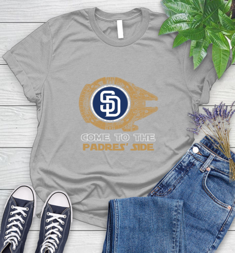 MLB Come To The San Diego Padres Side Star Wars Baseball Sports Women's T-Shirt 5