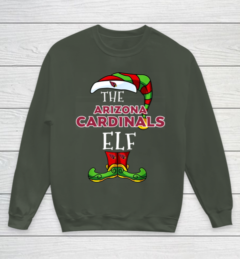 Arizona Cardinals Christmas ELF Funny NFL Youth Sweatshirt 8