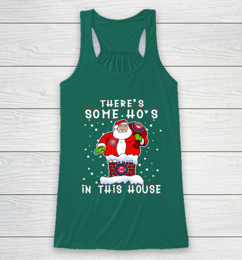 Chicago Cubs Christmas There Is Some Hos In This House Santa Stuck In The Chimney MLB Racerback Tank 5