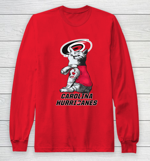 NHL My Cat Loves Carolina Hurricanes Hockey Long Sleeve T-Shirt 7