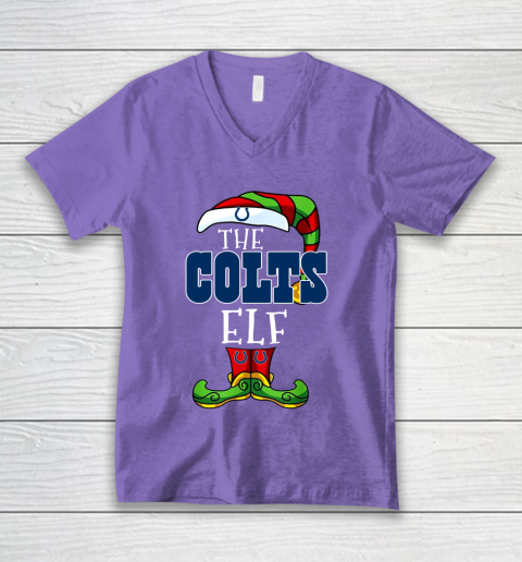 Indianapolis Colts Christmas ELF Funny NFL V-Neck T-Shirt 8