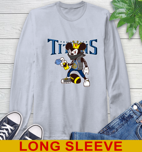 Tennessee Titans NFL Football Mickey Peace Sign Sports Long Sleeve T-Shirt 6