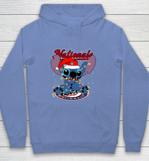 Washington Nationals MLB noel stitch Baseball Christmas Youth Hoodie 7