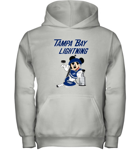 Mickey Tampa Bay Lightning With The Stanley Cup Hockey NHL Youth Hoodie