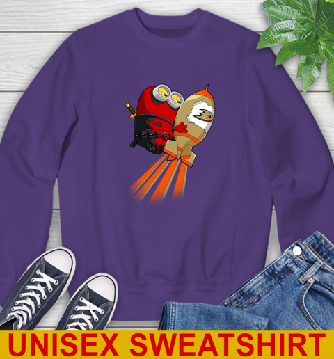 NHL Hockey Anaheim Ducks Deadpool Minion Marvel Shirt Sweatshirt 4