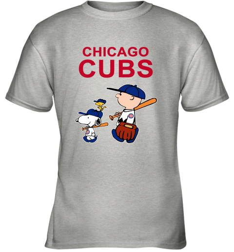 Chicago Cubs Let's Play Baseball Together Snoopy MLB Youth T-Shirt 