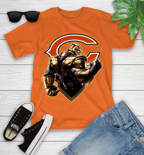 NFL Thanos Avengers Endgame Football Sports Chicago Bears Youth T-Shirt 7
